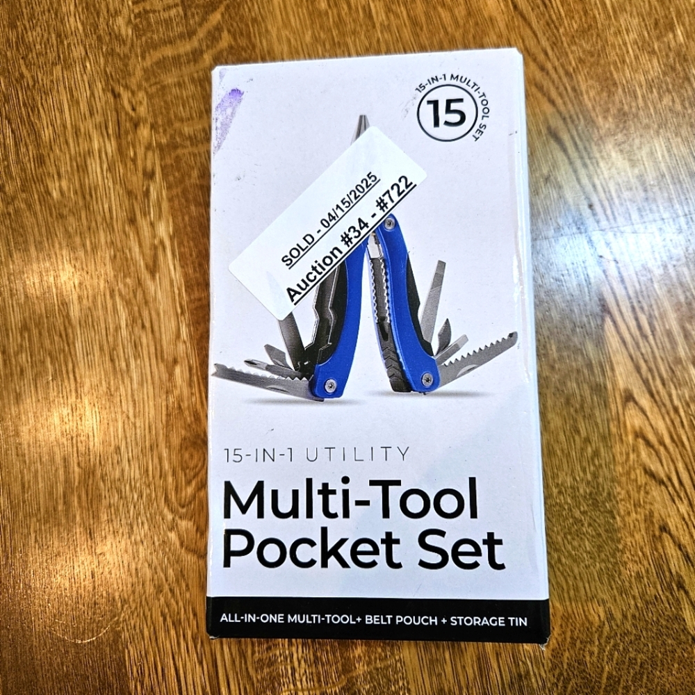 15-in-1 Multi-Tool Pocket Set, NIB